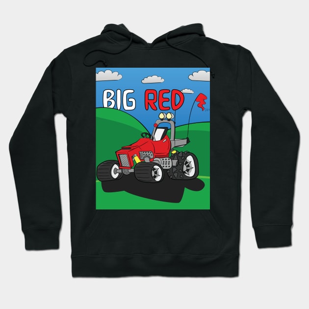 Big Red Truck Hoodie by Dad n Son Designs